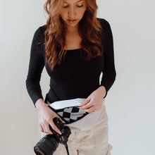 Load image into Gallery viewer, Fanny Pack For Photographers Neutral Tan and White
